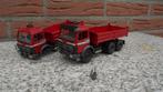 2x KIPPER Mercedes Benz 2635 NZG 1/43 compleet + onderdelen, Hobby en Vrije tijd, Modelauto's | 1:43, Ophalen of Verzenden, Gebruikt