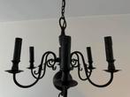 Zwarte Kroonluchter - 6 Lichtpunten, Huis en Inrichting, Ophalen, Gebruikt, Metaal, Minder dan 50 cm