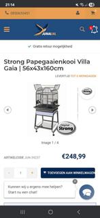 Papegaai of parkietenkooi strong villa Gaia, Dieren en Toebehoren, Ophalen of Verzenden, Zo goed als nieuw, Metaal, Vogelkooi