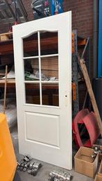 opdek deur met glas 93 bij 210,5, Doe-het-zelf en Verbouw, Deuren en Horren, Ophalen, Glas, Binnendeur, 200 tot 215 cm