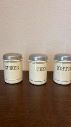 Vintage Emaille Voorraadbussen - Thee & Koffie suiker, Antiek en Kunst, Antiek | Emaille, Ophalen of Verzenden