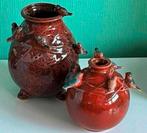 Daan Kromhout vogeltjes vaas 2x, Huis en Inrichting, Overige kleuren, Ophalen of Verzenden, Minder dan 50 cm, Glas