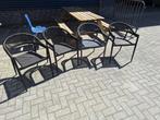 4 tuinstoeltjes, Tuin en Terras, Ophalen, Gebruikt, Hout, Stapelbaar