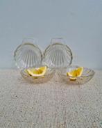 Vintage schelpenbakjes glaswerk borrelschaaltjes voorgerecht, Ophalen of Verzenden
