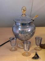Antiek likeursetje met 3 glaasjes, Antiek en Kunst, Antiek | Glas en Kristal, Ophalen of Verzenden
