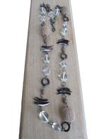 NIEUW: DYRBERG/KERN ketting lang beige brons – BOHO CHIC, Verzenden, Nieuw, Beige, Overige materialen