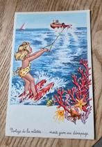 Meisje in badpak aan het waterskiën, Verzenden, 1980 tot heden, Ongelopen, Overige thema's