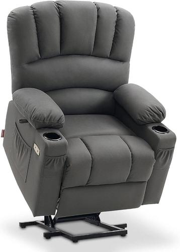 Sta-Op-Stoel. Sta-Op-Fauteuil. Verwarming Massage USB Grijs  beschikbaar voor biedingen