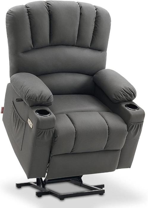 Sta-Op-Stoel. Sta-Op-Fauteuil. Verwarming Massage USB Grijs, Huis en Inrichting, Fauteuils, Nieuw, Ophalen of Verzenden