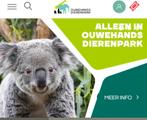 3 kaartjes Ouwehands dierenpark, Tickets en Kaartjes, Recreatie | Dierentuinen, Drie personen of meer