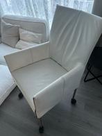 Lederen Eetkamerstoelen Wit (6 stuks), Huis en Inrichting, Stoelen, Ophalen, Wit, Leer, Zo goed als nieuw