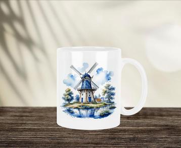 Delfts Blauwe molen mok beschikbaar voor biedingen