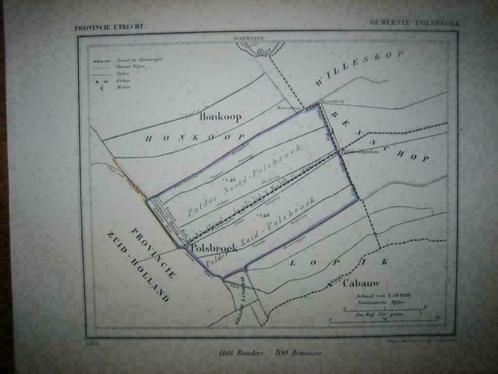 15  / Polsbroek / Benschop / Cabauw/ Litho  Kuyper  1867, Antiek en Kunst, Kunst | Litho's en Zeefdrukken, Ophalen of Verzenden
