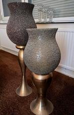 Windlichten op zuil eric kuster style, Ophalen, Zo goed als nieuw, Metaal, 75 cm of meer