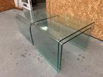 Glazen koffietafels Fiam, Ophalen, 50 tot 100 cm, Vierkant, 50 tot 100 cm