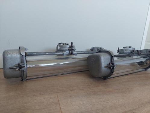 STOER!!! Industriële TL lamp LED bully! Hellux., Huis en Inrichting, Lampen | Hanglampen, Nieuw, Minder dan 50 cm, Glas, Metaal