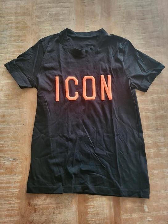 ICON | shirt | zgan | maat S, Kleding | Heren, T-shirts, Zo goed als nieuw, Maat 46 (S) of kleiner, Zwart, Ophalen of Verzenden