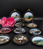 10 metalen onderzetters van klassieke auto’s - D8, Ophalen of Verzenden, Gebruikt, Glas of Kopje