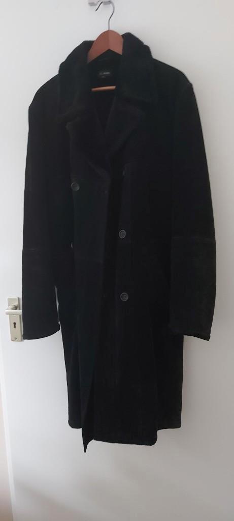 leren heren winter jas, Kleding | Heren, Jassen | Winter, Zo goed als nieuw, Maat 56/58 (XL), Zwart, Ophalen