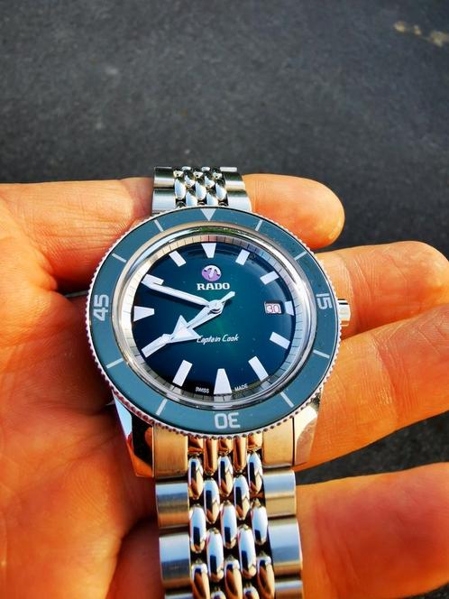 Rado Captain Cook automatique, Sieraden, Tassen en Uiterlijk, Horloges | Heren, Zo goed als nieuw, Overige merken, Staal, Leer