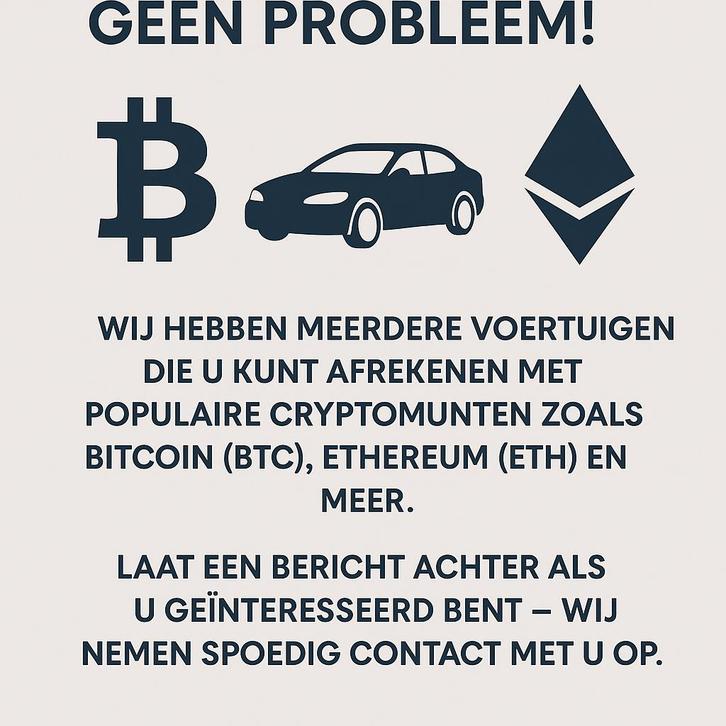 Auto met crypto kopen?, Auto diversen, Overige Auto diversen, Ophalen