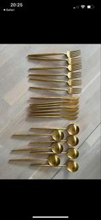 Gouden Bestekset, Ophalen of Verzenden, Zo goed als nieuw, Rvs of Chroom, Vaatwasserbestendig
