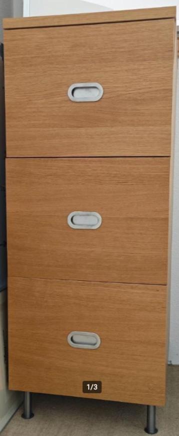 Ladekast voor A4 formaat hangmappen naturel houtkleur beschikbaar voor biedingen