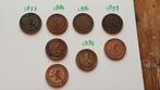 8x 1cent uit 1877/1880/1881/1884/1899, Postzegels en Munten, Munten | Nederland, Ophalen of Verzenden, Koning Willem III, 1 cent