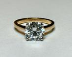 Nieuwe gouden solitaire ring met VS1 diamant van 2.00ct!, Nieuw, Ophalen of Verzenden, 17 tot 18, Met edelsteen