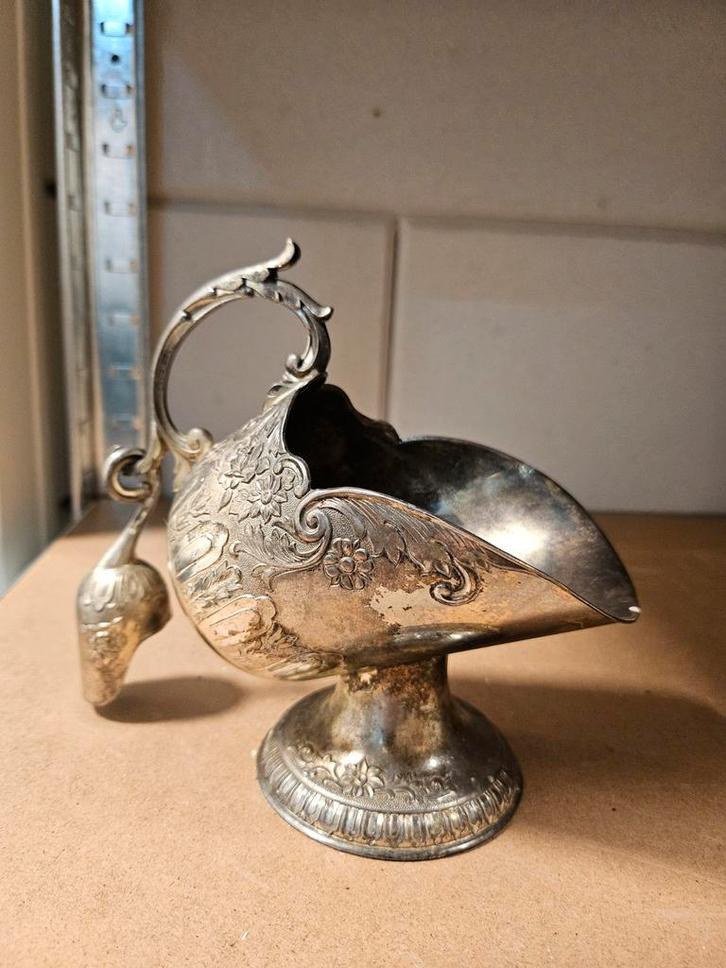 Verzilverd Highland Suikerpotje - Antiek, Antiek en Kunst, Antiek | Goud en Zilver, Zilver, Ophalen of Verzenden