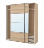Schuifdeur, set van 2, met spiegelglas, 200x235 cm, Huis en Inrichting, Kasten | Kledingkasten, Ophalen, 200 cm of meer, 50 tot 100 cm