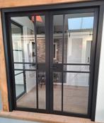 Dubbele SteeLook Deuren met blank glas, Doe-het-zelf en Verbouw, Deuren en Horren, Ophalen, 80 tot 100 cm, Binnendeur, Zo goed als nieuw