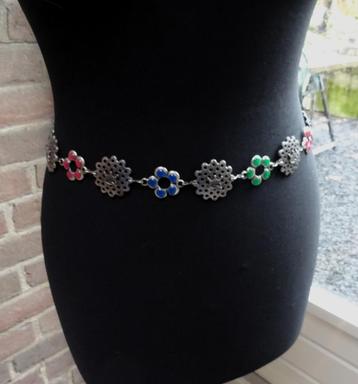 Metalen bloemen taille ketting riem 