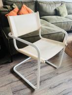 1 Witte design buisframe stoel met stevig wit leer, Huis en Inrichting, Gebruikt, Wit, Leer, Ophalen of Verzenden