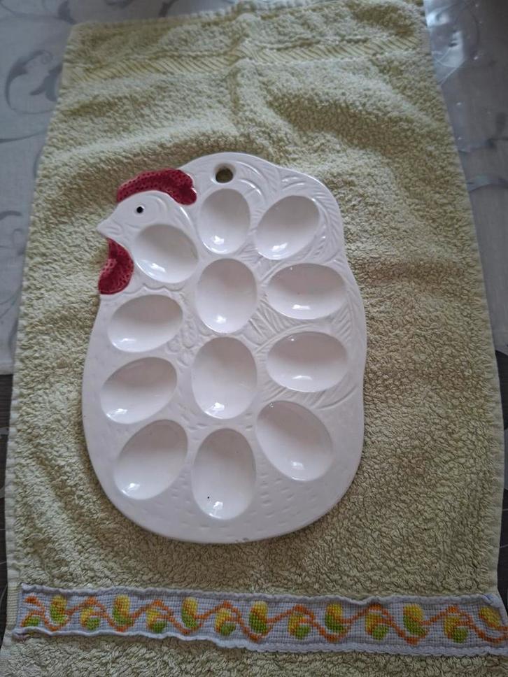 Kip- Haan eierbord aardewerk, voor gevulde eieren Paasdagen, Hobby en Vrije tijd, Taarten en Cupcakes maken, Nieuw, Bakvorm, Taarten