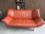 Leolux Tango 2-zits bank leer Senso Cinnabar, Ophalen, Gebruikt, 150 tot 200 cm, Tweepersoons