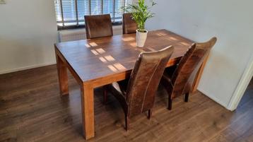 100x200 eettafel  robuust zware brachten echt houten tafel beschikbaar voor biedingen