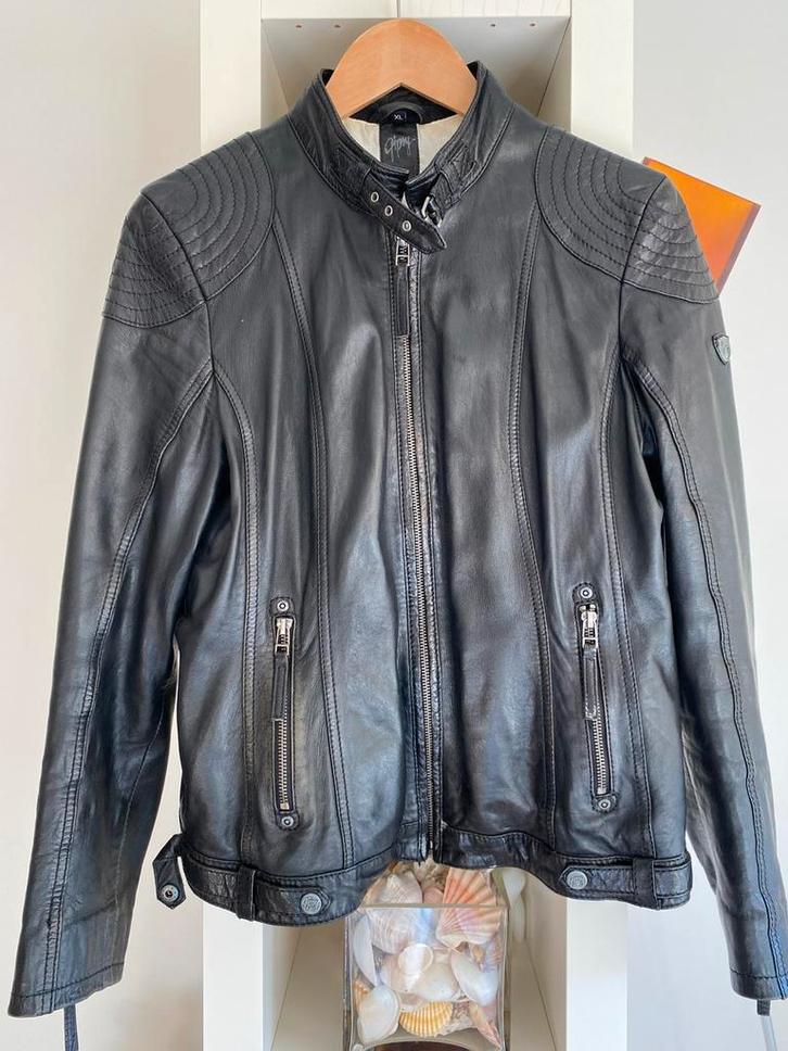 Gipsy Biker Jas Zwart XL met Capuchon, Kleding | Dames, Jassen | Zomer, Gedragen, Maat 46/48 (XL) of groter, Zwart, Ophalen of Verzenden