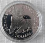 Cook Islands 1990 Zilveren 5 Dollars, Ophalen of Verzenden, Overige landen, Losse munt, Zilver