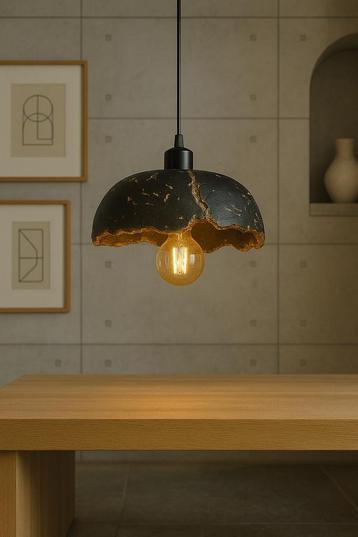 Zwarte Handgemaakte Keramische Hanglamp beschikbaar voor biedingen