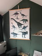 Wandkaart dino’s, Antiek en Kunst, Antiek | Schoolplaten, Ophalen of Verzenden, Natuur en Biologie