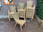 Bistro stoelen 15 stuks, Gebruikt, Bruin, Riet of Rotan, Ophalen of Verzenden