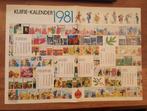 kuifje kalender 1981, Gebruikt, Plaatje, Poster of Sticker, Verzenden, Kuifje