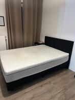 Boxspring bed 140x200 zwart incl topper en dekbed, Ophalen, Gebruikt, Zwart, Tweepersoons