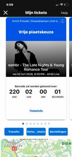 Sombr tickets voor 2 Maart Afas, Tickets en Kaartjes, Concerten | Pop, Twee personen, Maart