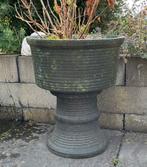 Groene 2 delige Plantenbak hoogte 50 cm breedte 42cm, Ophalen, Steen, Gebruikt, Minder dan 60 cm