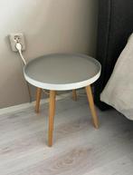 Grijze bijzettafels 2 stuks, Minder dan 55 cm, Rond, Ophalen of Verzenden, Zo goed als nieuw