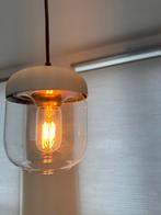 3x Acorn Hanglamp Wit/Koper - Ø 14cm, Ophalen, Gebruikt, 50 tot 75 cm, Glas