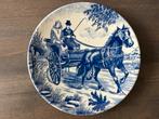 Delfts Blauw Wandbord Chemkefa Holland Koets Paard Klassiek, Ophalen