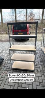 gegalvaniseerde staal/hout stellingkast, Ophalen of Verzenden